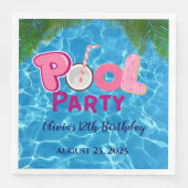 Pool-Party Serviette (Vorderseite)