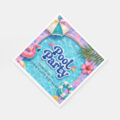 Pool Party Servietten Tropischer Flamingo (Ecke)