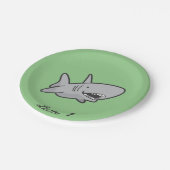 Pool Party Shark Birthday Paper Teller (Schrägansicht)
