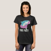 Pool Party  Shark Unicorn Fishing T-Shirt (Vorne ganz)