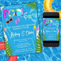 Pool Party Sommer Gender Neutral Baby Dusche