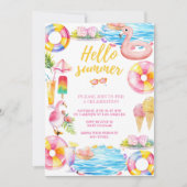 Pool-Party | Sommerliche Party Einladung (Vorderseite)