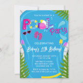 Pool Party Sommermädchen Geburtstagsparty Einladun Einladung (Vorderseite)