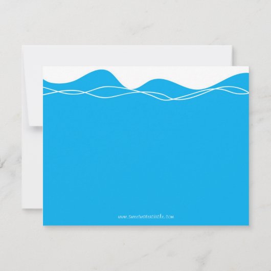 Pool-Party-Spaß Einladung (Rückseite)