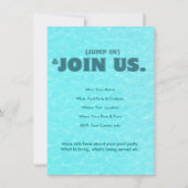 Pool-Party Splish Spritzen-Einladung Einladung (Rückseite)