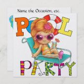 Pool-Party - SRF Einladung (Vorne/Hinten)