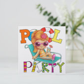 Pool-Party - SRF Einladung (Stehend Vorderseite)