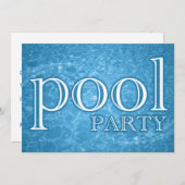 Pool Party: Sterne Einladung (Vorne/Hinten)