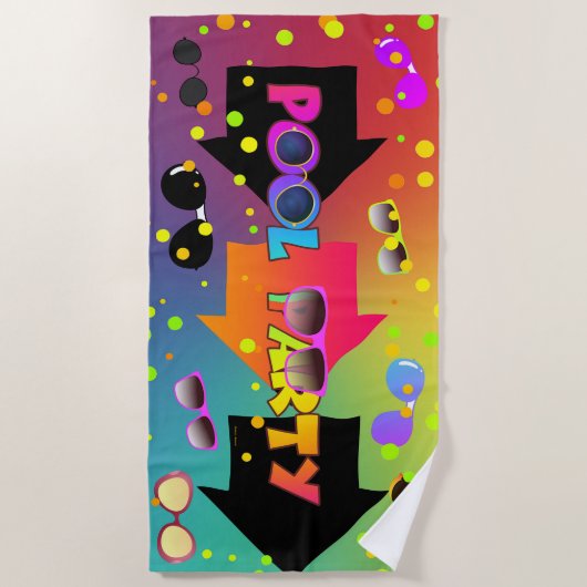 Pool-Party Strandtuch (Vorderseite)