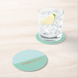 POOL PARTY Streifen Runder Pappuntersetzer