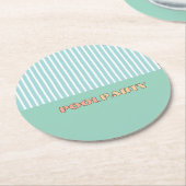 POOL PARTY Streifen Runder Pappuntersetzer (Angewinkelt)