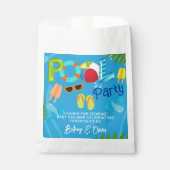 Pool Party Summer Boy Baby Dusche Geschenktütchen (Vorderseite)