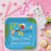 Pool Party Summer Boy Baby Dusche Pappteller (Party)