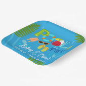 Pool Party Summer Boy Baby Dusche Pappteller (Gewinkelt)