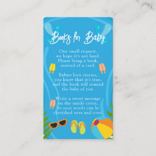 Pool Party Summer Boy Books for Baby Shooter Begleitkarte