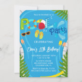 Pool Party Summer Boy Geburtstagsparty Einladung (Vorderseite)