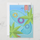 Pool Party Summer | Einladung zum Geburtstag (Rückseite)