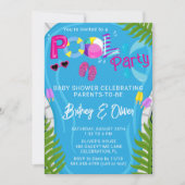 Pool Party Summer Girl Babydusche Einladung (Vorderseite)