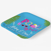 Pool Party Summer Girl Babydusche Pappteller (Gewinkelt)