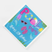 Pool Party Summer Girl Geburtstagsparty Serviette (Ecke)