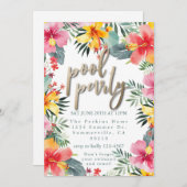 Pool Party Summer GRILLEN Einladung (Vorne/Hinten)