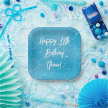Pool Party Sweet 16 Wasser Blau Minimalist Geburts