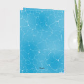 Pool Party Sweet 16 Water Blue Minimalistisch Dankeskarte (Rückseite)