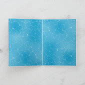 Pool Party Sweet 16 Water Blue Minimalistisch Dankeskarte (Innenseite)