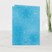 Pool Party Sweet 16 Water Blue Minimalistisch Einladung (Rückseite)