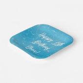Pool Party Sweet 16 Water Blue Minimalistisch Pappteller (Gewinkelt)