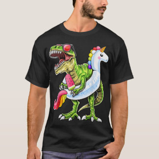 Pool Party T Rex Dinosaurier Einhorn Float Sommer T-Shirt