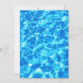 Pool Party Trendy Modern Summer Birthday Einladung (Rückseite)