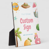 Pool Party, Tropical Beach Geburtstagsfeier Fotoplatte (Seite)