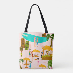 Pool-Party-tropischer Strand Tasche