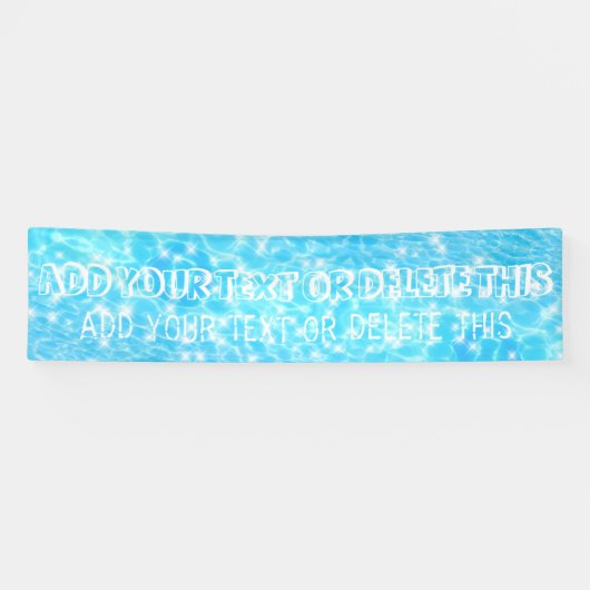 Pool Party Tropisches Party Sommer Party Wasser Pa Banner (Horizontal)