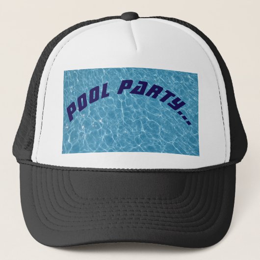 Pool Party Trucker Hat Truckerkappe (Vorderseite)