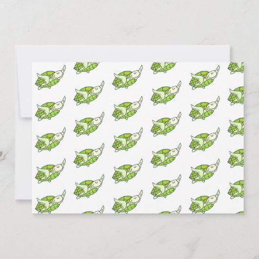 Pool Party Turtles Sommer Geburtstag Einladung (Rückseite)