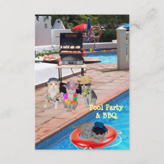 Pool-Party und GRILLEN Einladung