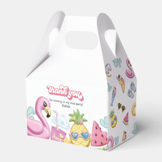 Pool Party Vielen Dank Geschenkschachtel (Vorderseite)