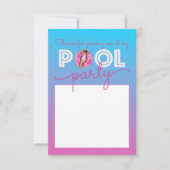 Pool Party Wasserfarbe Ombre Donut Float Dankeskarte (Vorderseite)