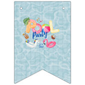 Pool-Party Wimpelkette (Dritte Fahne)