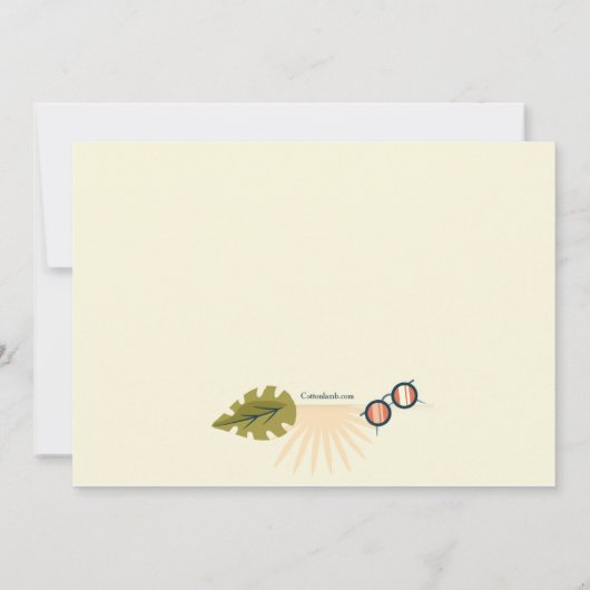 Pool Party Zeit Einladung (Rückseite)