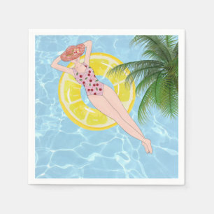 Pool Partys Cocktail Napkin Serviette