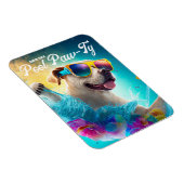 Pool Paw-Ty-Einladung, Custom Pool Puppy-Party Magnet (Rechte Seite)