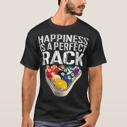 Pool Perfekt Rack Billard T-Shirt (Vorderseite)