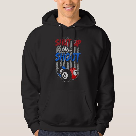 Pool Player 8 Ball Cue Table Billiard geschlossen  Hoodie (Vorderseite)