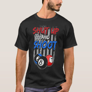 Pool Player 8 Ball Cue Table Billiard geschlossen  T-Shirt
