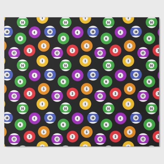 Pool Player 8 Billard Ball Muster Geschenkpapier (Flach)