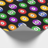 Pool Player 8 Billard Ball Muster Geschenkpapier (Ecke)