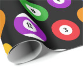 Pool Player 8 Billard Ball Muster Geschenkpapier (Rolleneckpunkt)